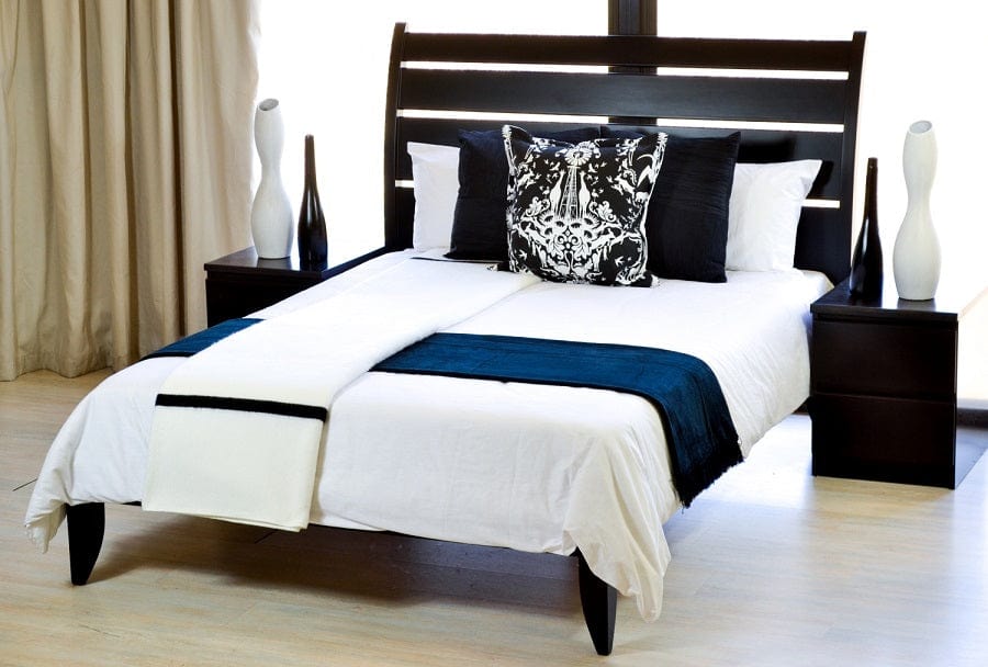 ARANDA blanket Aranda Tribal Black Stripe Xhosa 180x200cm White/black (7177228189785)