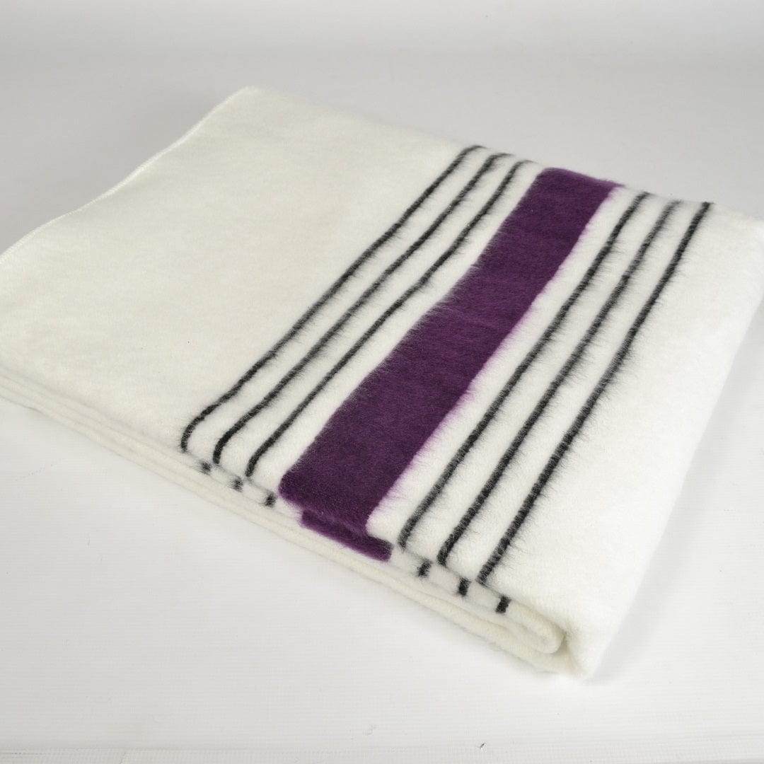 ARANDA blanket Aranda Whitney Xhosa Blanket 190x220cm White/Purple AW14Z (7813824381017)