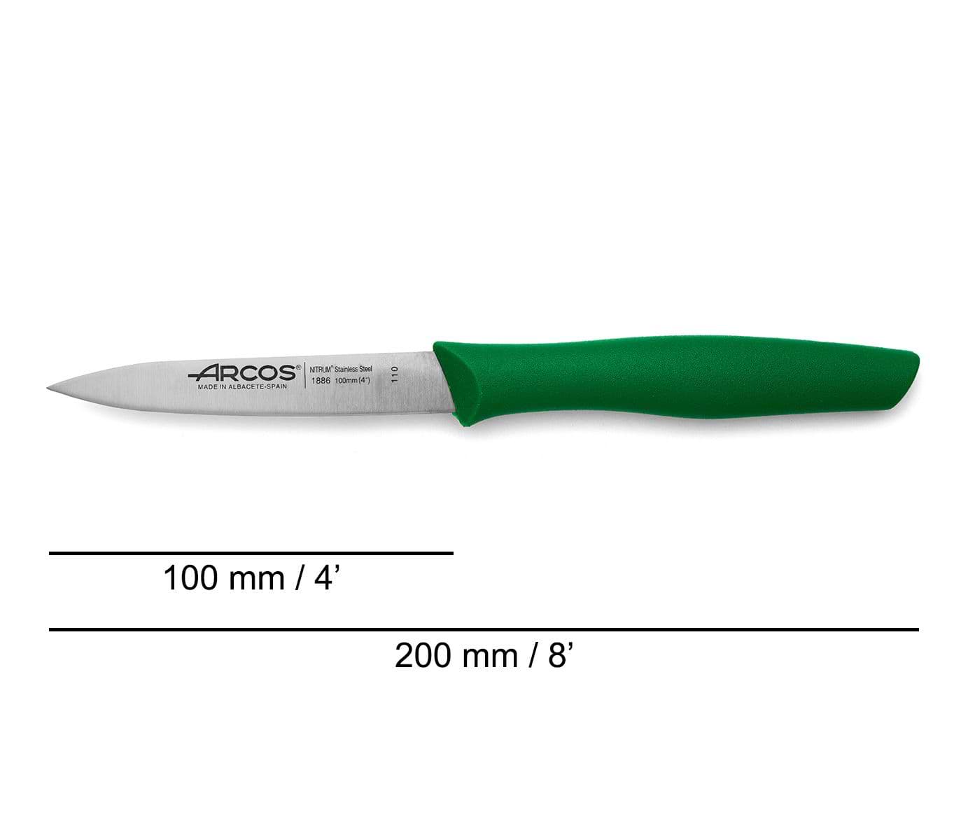 ARCOS CUTLERY Arcos Carded Paring Knife 100 mm Green 8.C188621 (7659850989657)
