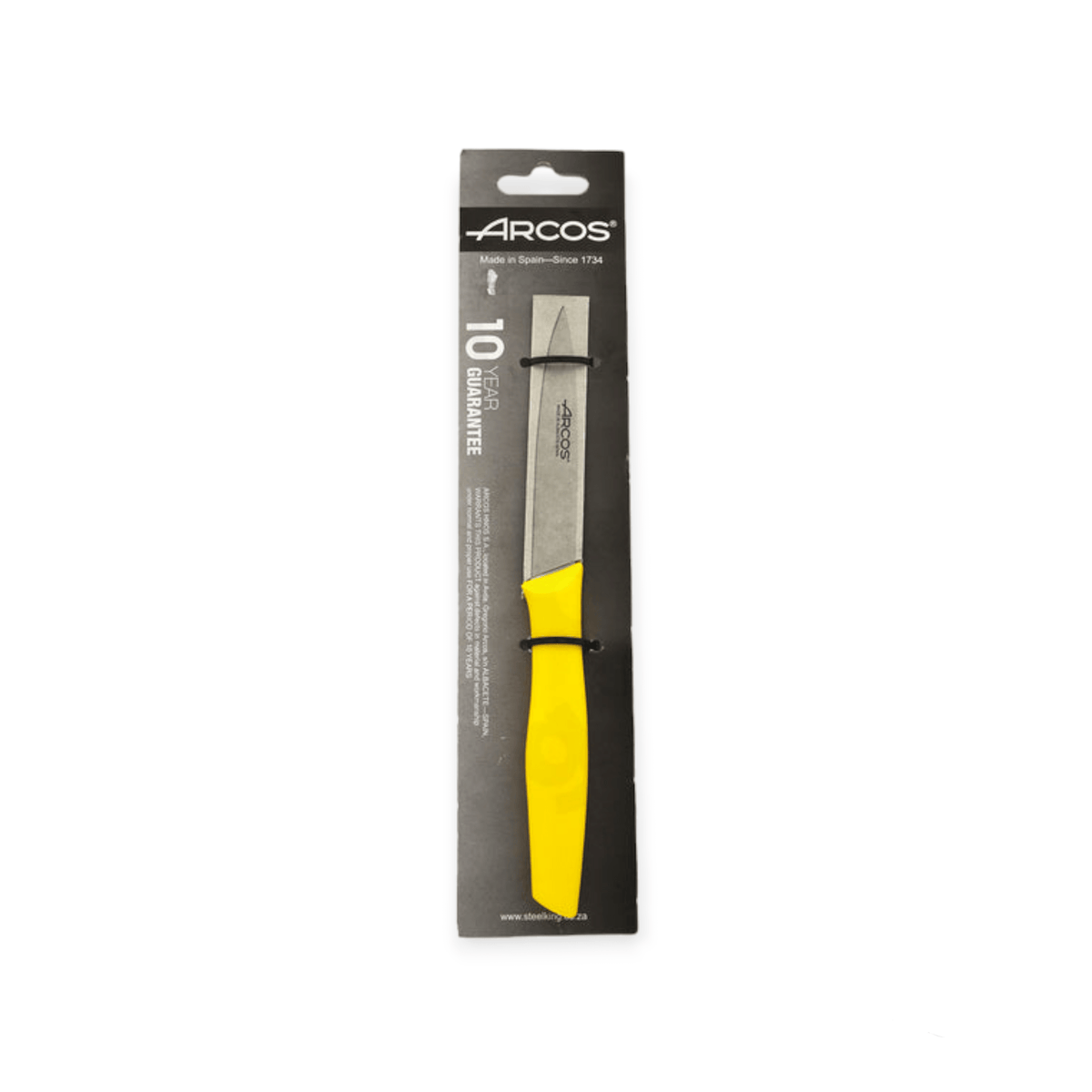 ARCOS CUTLERY Arcos Carded Paring Knife 100mm Yellow 8.C188625 (7464922775641)