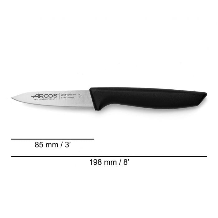 ARCOS CUTLERY Arcos Niza Paring Knife Series 85 mm Paring Black 8.1350 (7666979176537)