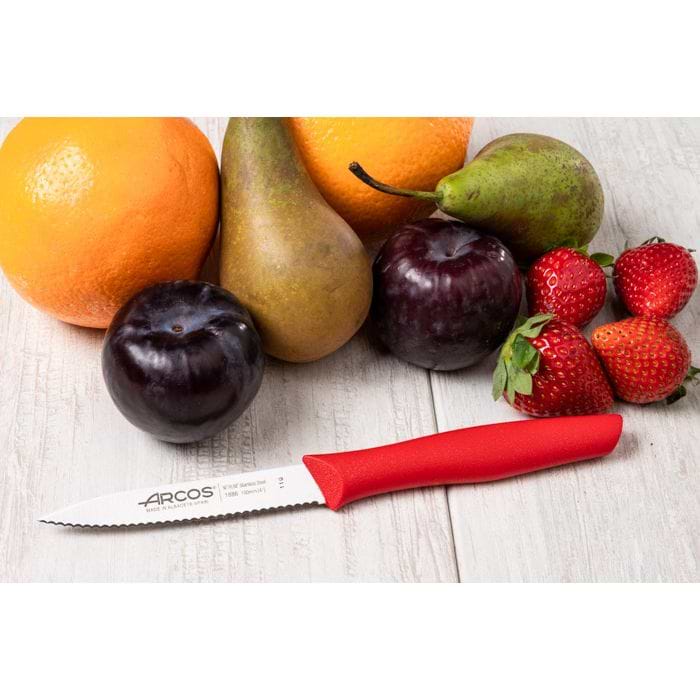 ARCOS CUTLERY Arcos Nova Series Serrated Knife 100 mm Red 8.C188612 (7659873108057)