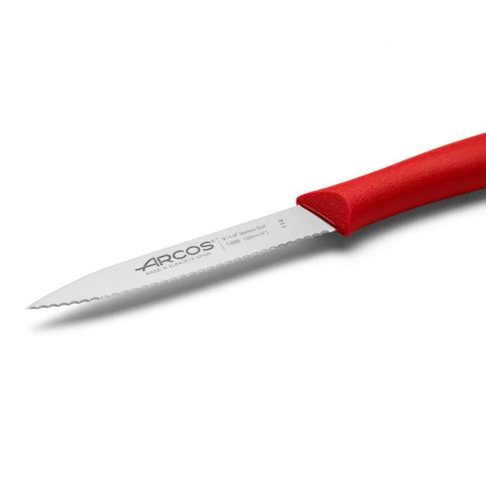 ARCOS CUTLERY Arcos Nova Series Serrated Knife 100 mm Red 8.C188612 (7659873108057)