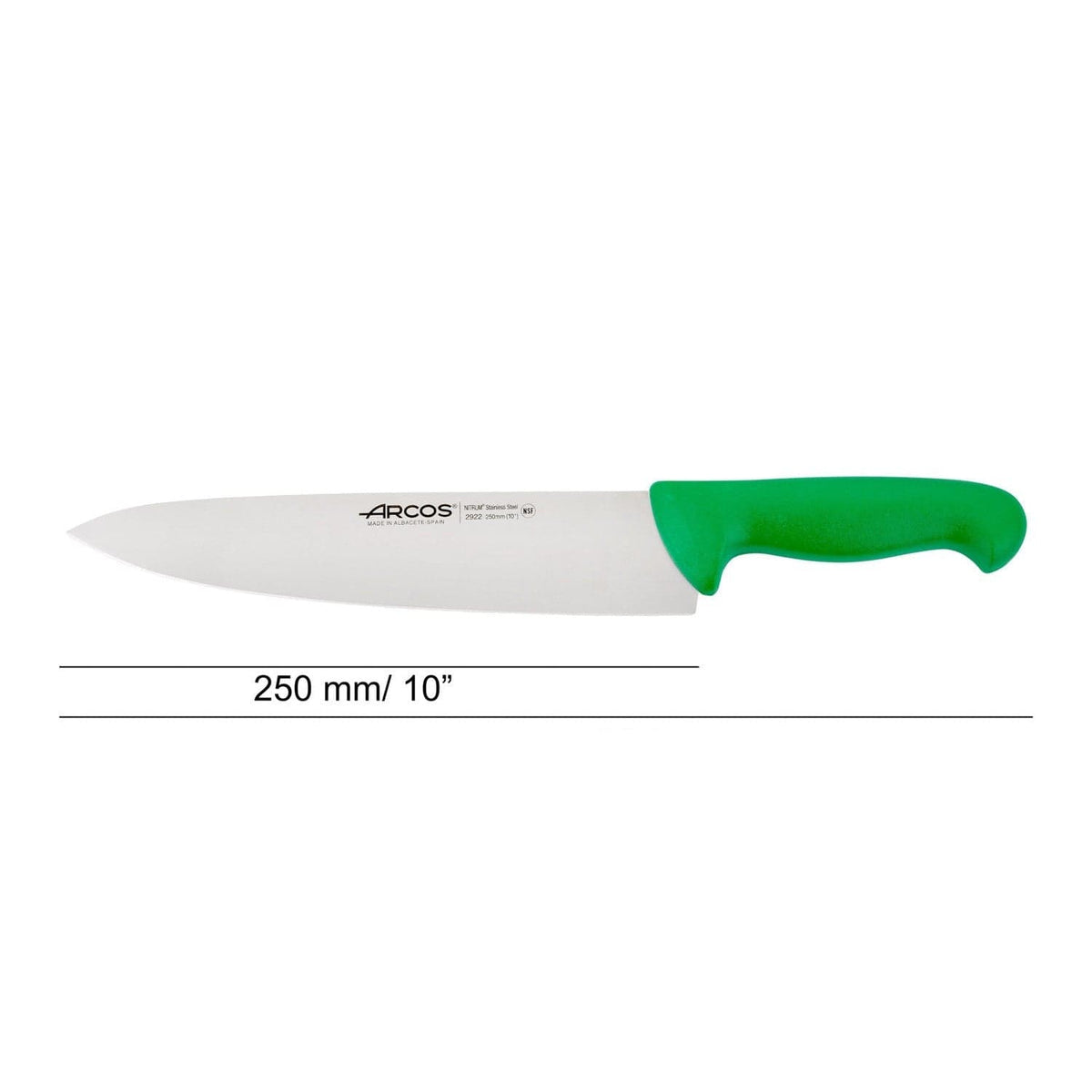 ARCOS Knife Arcos  250mm Cooks Knife 2900 Series Green 8.292221