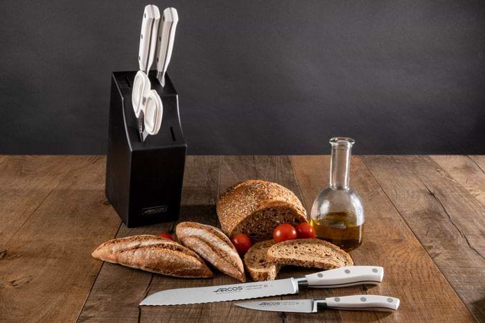 ARCOS Knife Arcos Rivera Blanc Block Knives Set 5 Piece 8.234524