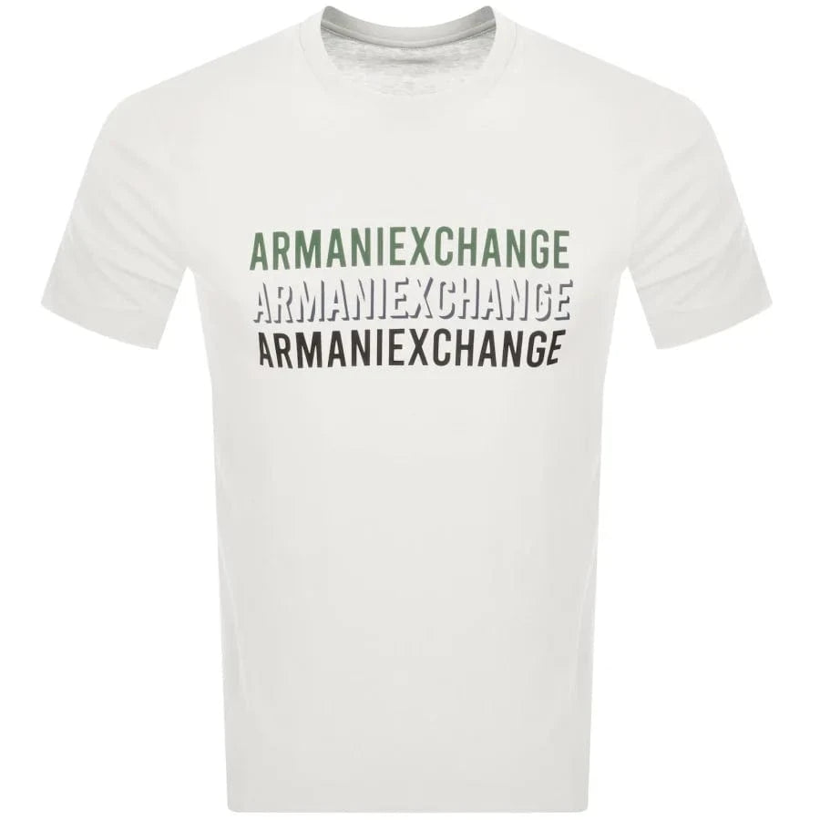 Armani Exchange T Shirt M Armani Exchange Logo T Shirt Off White