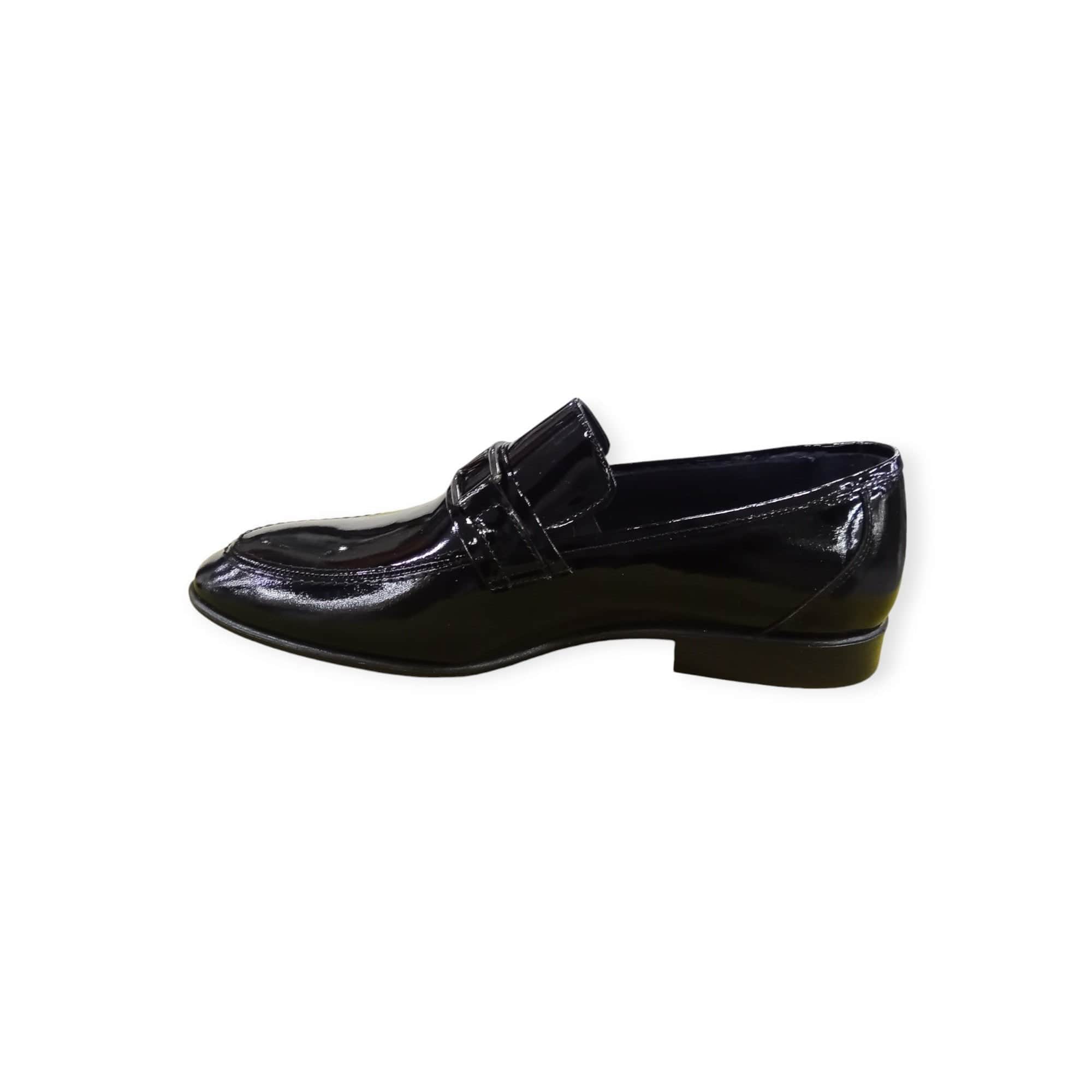 Assente Formal Shoes Assente Men's Slip On Patent Leather Shoe Black (7814773801049)