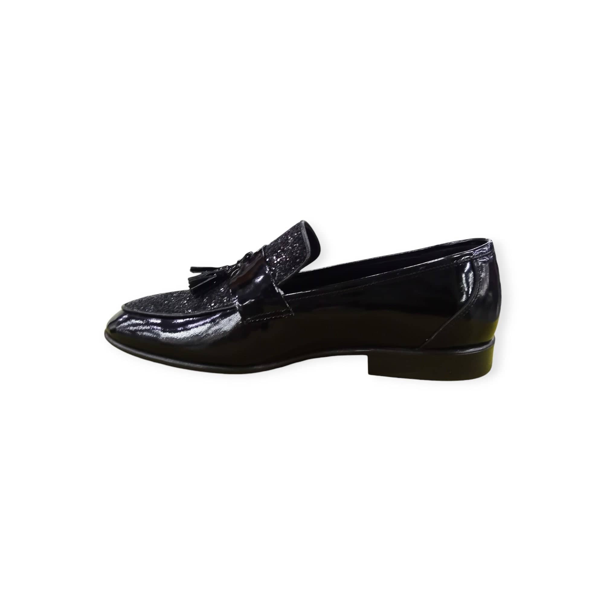 Assente Formal Shoes Assente Men's Slip On Patent Shoe Black (7814806208601)