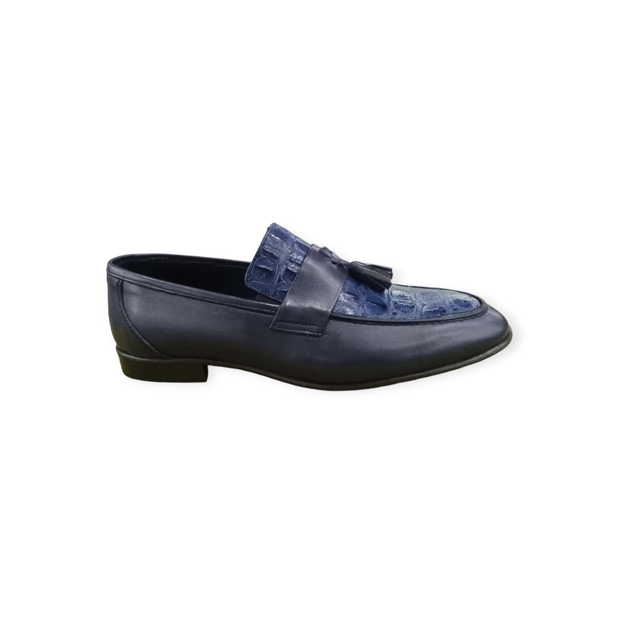 Assente Formal Shoes Assente Men's Slip On Shoes Navy (7814786023513)