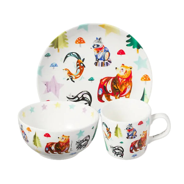 Maxwell & Williams Pete Cromer Woodland Creatures Children's 3pc Dinner Set AW1058