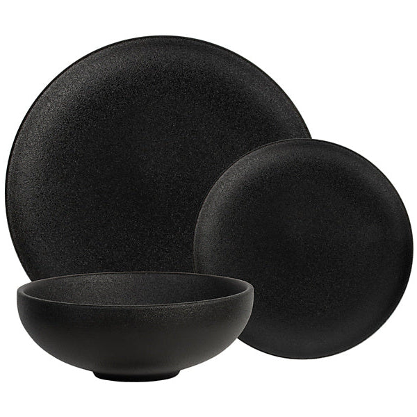 Maxwell & Williams Caviar Black Dinner Set, 12-Piece AX0523