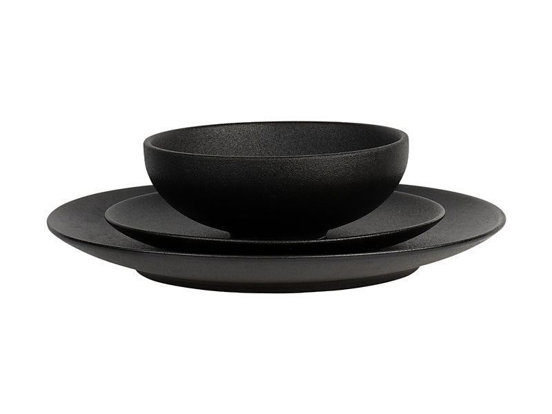 Maxwell & Williams Caviar Black Dinner Set, 12-Piece AX0523
