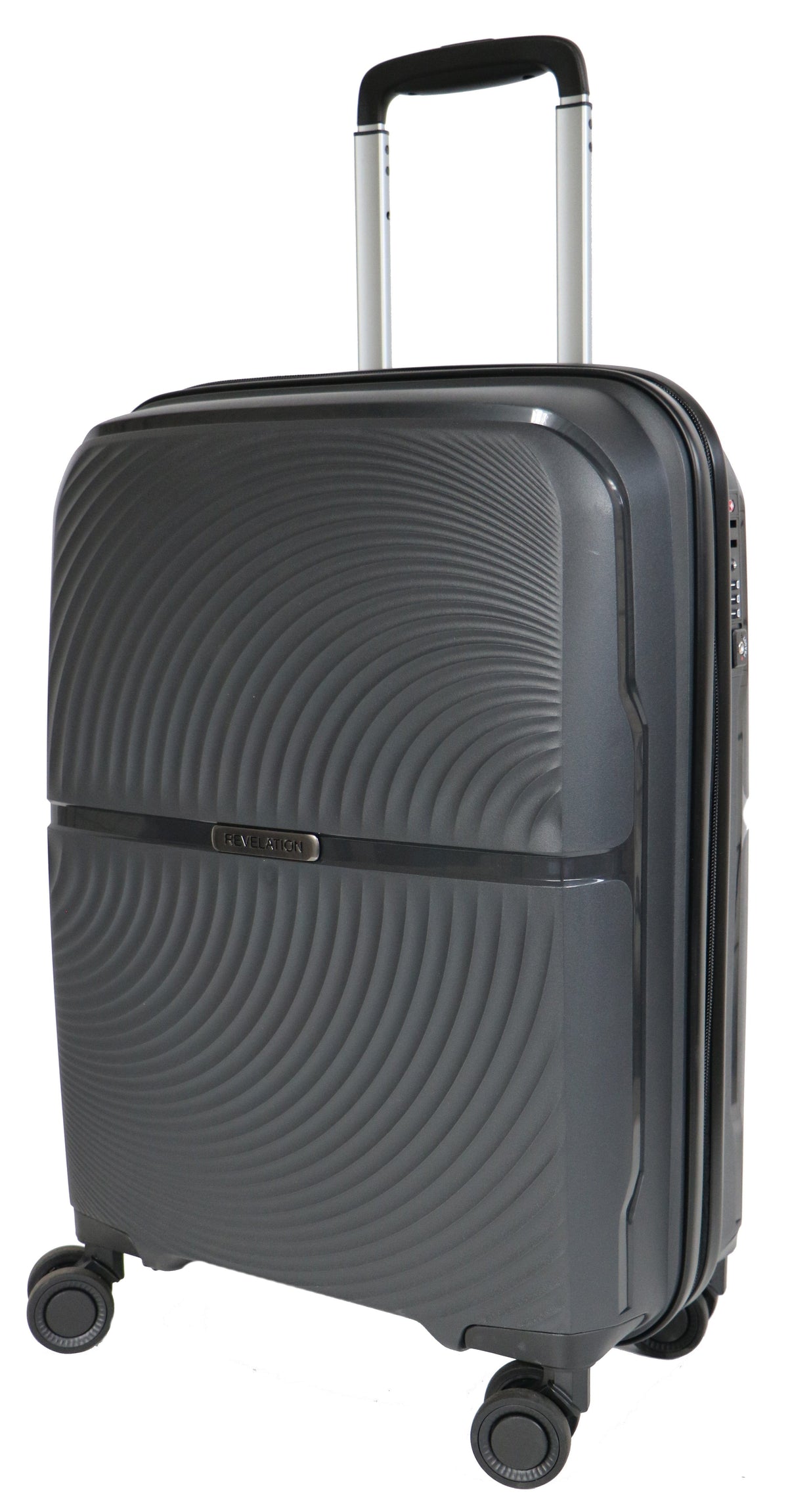 Revelation Luggage Revelation 55Cm 4 Wheel Trolley Cabin Case Black (7399717896281)