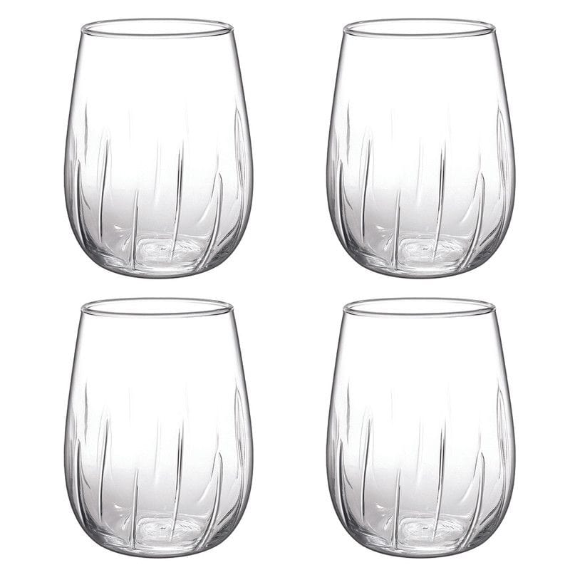 BORGONOVO CRYSTAL GLASS Borgonovo Mistral Wine Aerating Stemless 490ml Set Of 4 (7287724376153)