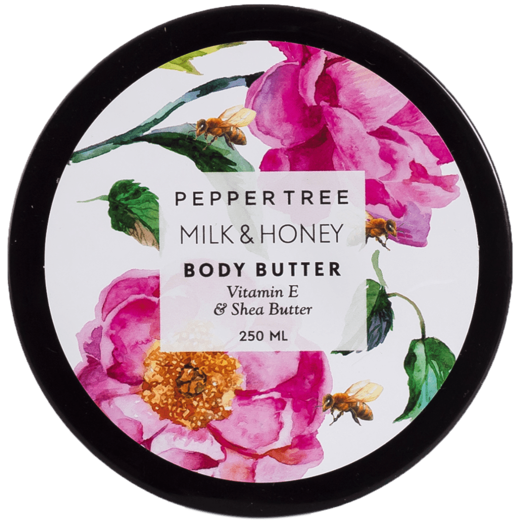 Pepper Tree SOAP DISH Body Essentials Milk & Honey Body Butter 250 ml (7226524270681)