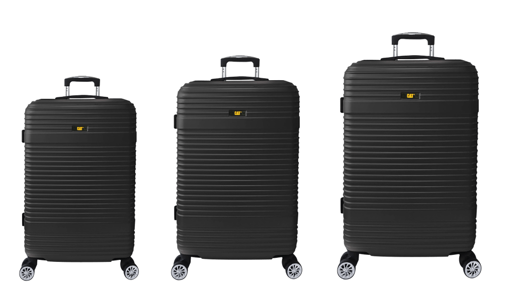 Caterpillar Suitcase Caterpillar Cat Cargo Alexa Trolley, 3 Piece Set - Black