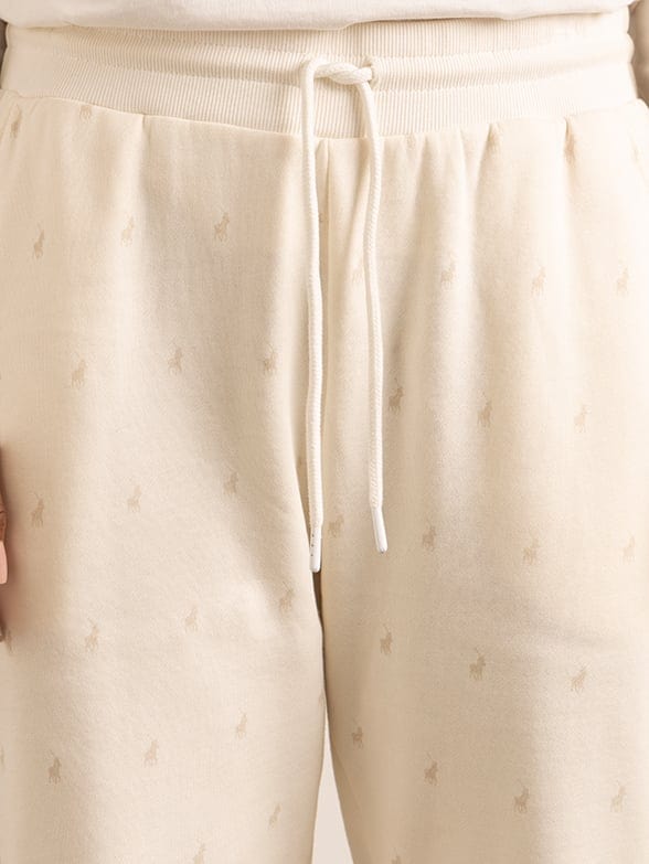 MHC World Ladies Monogram Track Pants Stone (7281525948505)