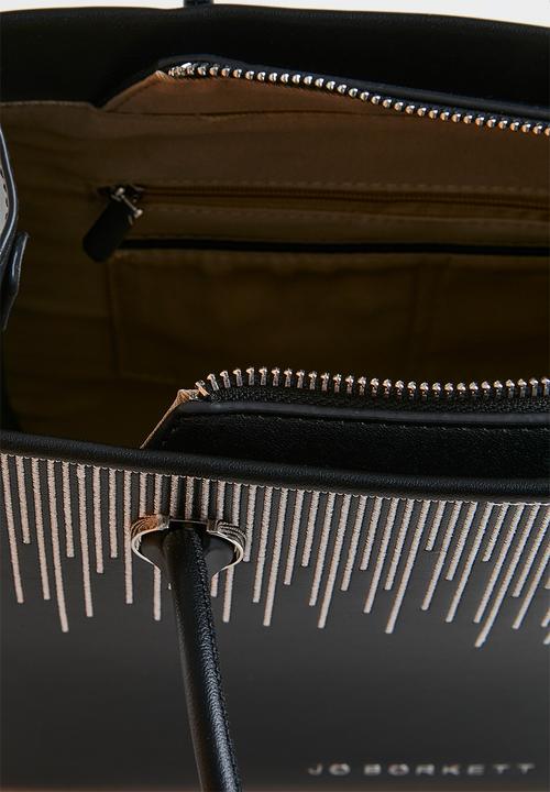 Jo Borkett Ladies Handbags Jo Borkett Teardrop Shopper Black