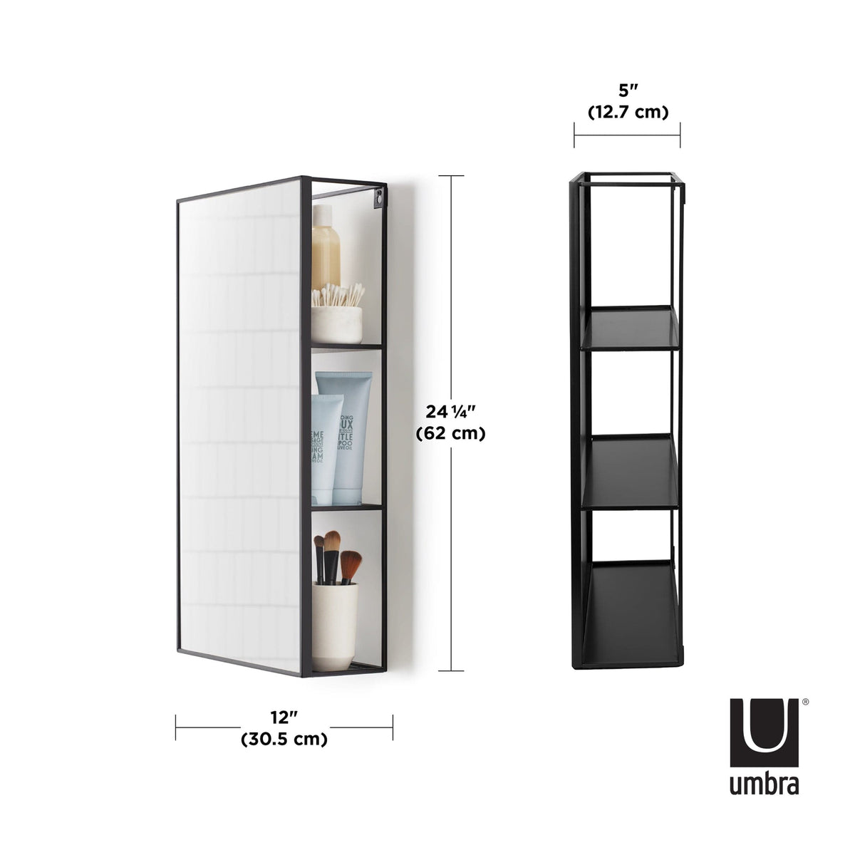 Umbra Mirror Umbra Cubiko Mirror Black UMB1009654040 (7277886996569)