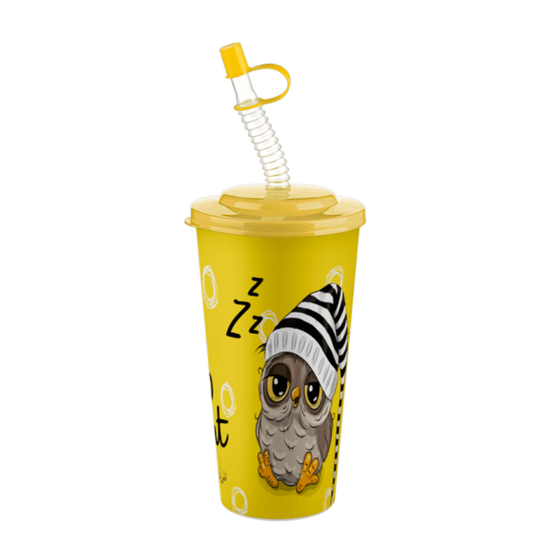 Titiz Plasticware Titiz So Cute Cup With Straw 650ML (4768570376281)