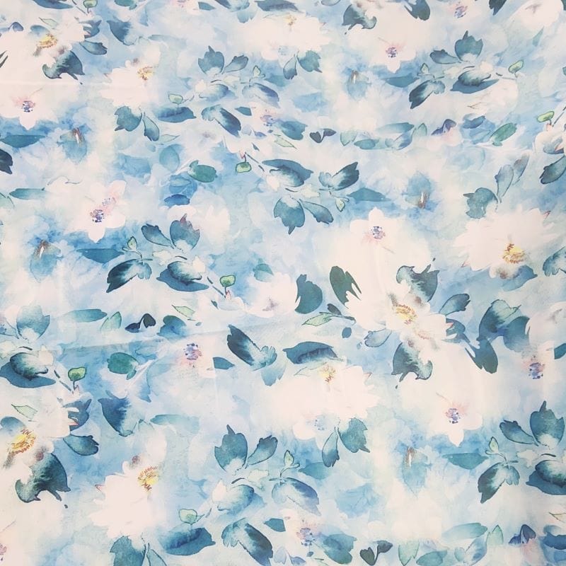 SATIN Dress Fabrics Printed Duchess Satin Abstract Fabric Green 150cm (7423048220761)