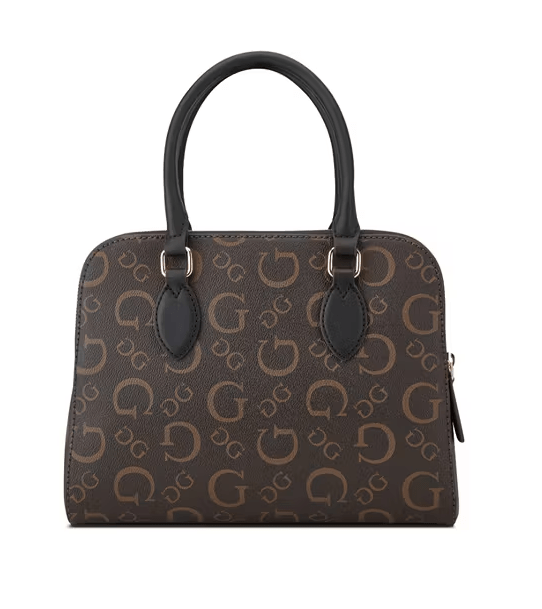 Guess Ladies Handbags Guess Women's Bag Delphina Satchel Brown (7795089244249)