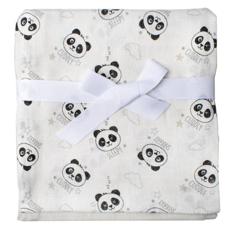 Snuggle BABY BLANKET Baby Panda Muslin Blanket 2 Pack (2099969556569)