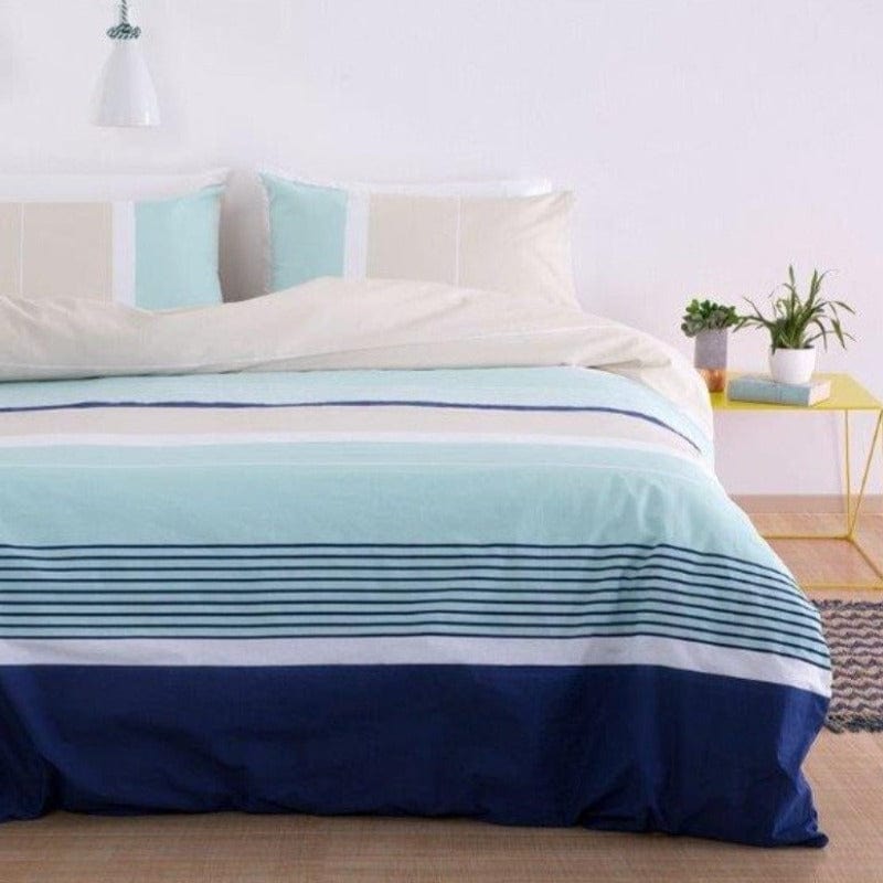 Linen House Duvet Cover Double Linen House Aqua Kennedy Duvet Cover Set (4706688172121)