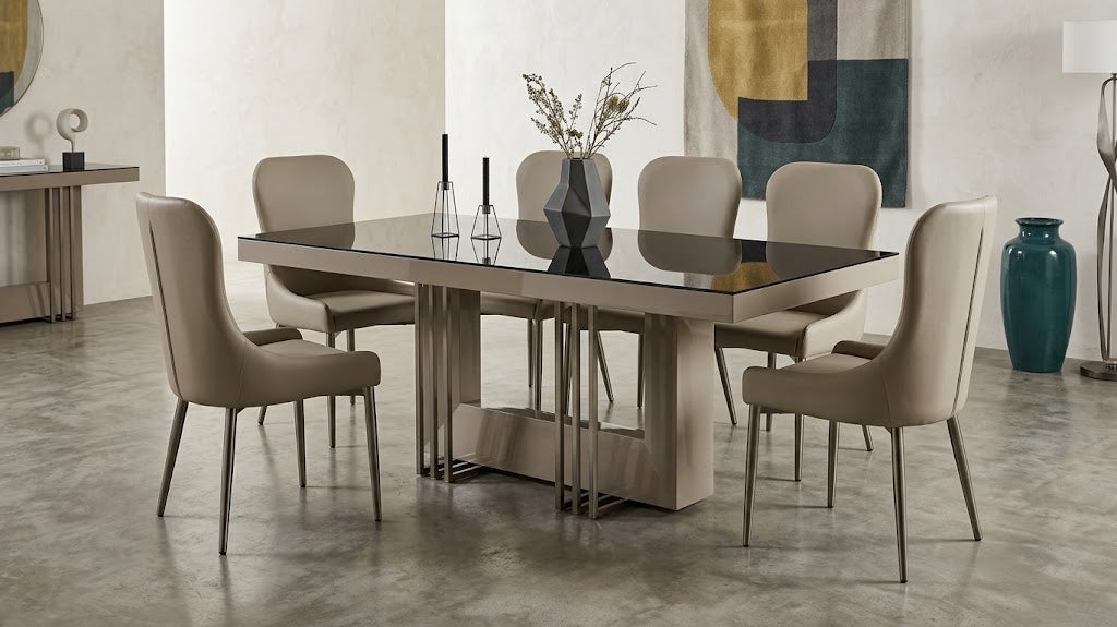 Contessa Dining Room Set 92248-DTGY/BK 9Piece