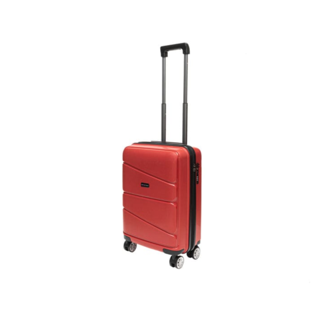 Gino De Vinci Luggage 50 CM Gino De Vinci Swirl Cabin Size Roller Case Red (7160858837081)