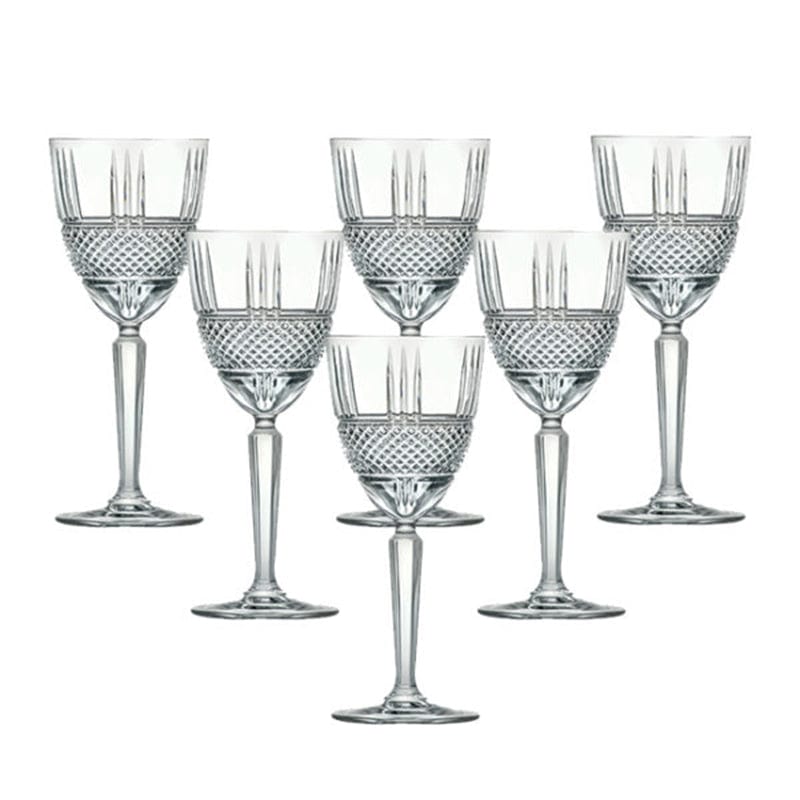 RCR CRYSTAL GLASS RCR Brillante Goblet Glass Set of 6 (4724519764057)