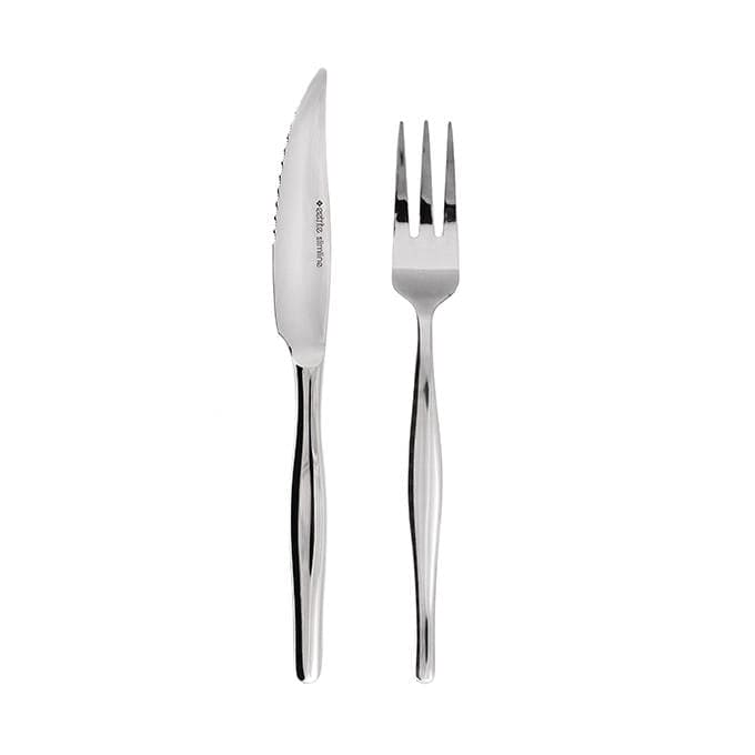 EETRITE CUTLERY Eetrite slimline Steak Knife And Fork Set 12 Piece (4654787592281)