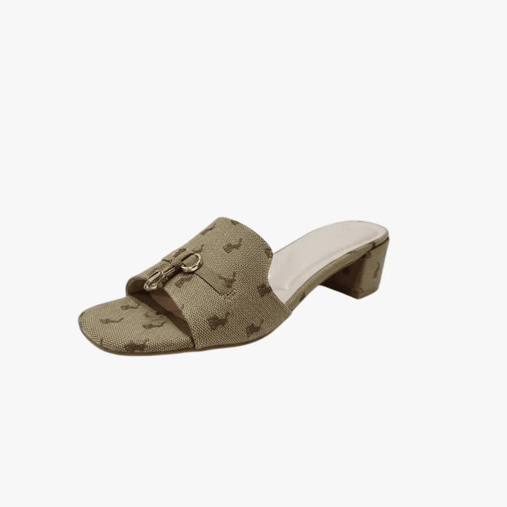 Polo Womens Block Mule Sandal Stone