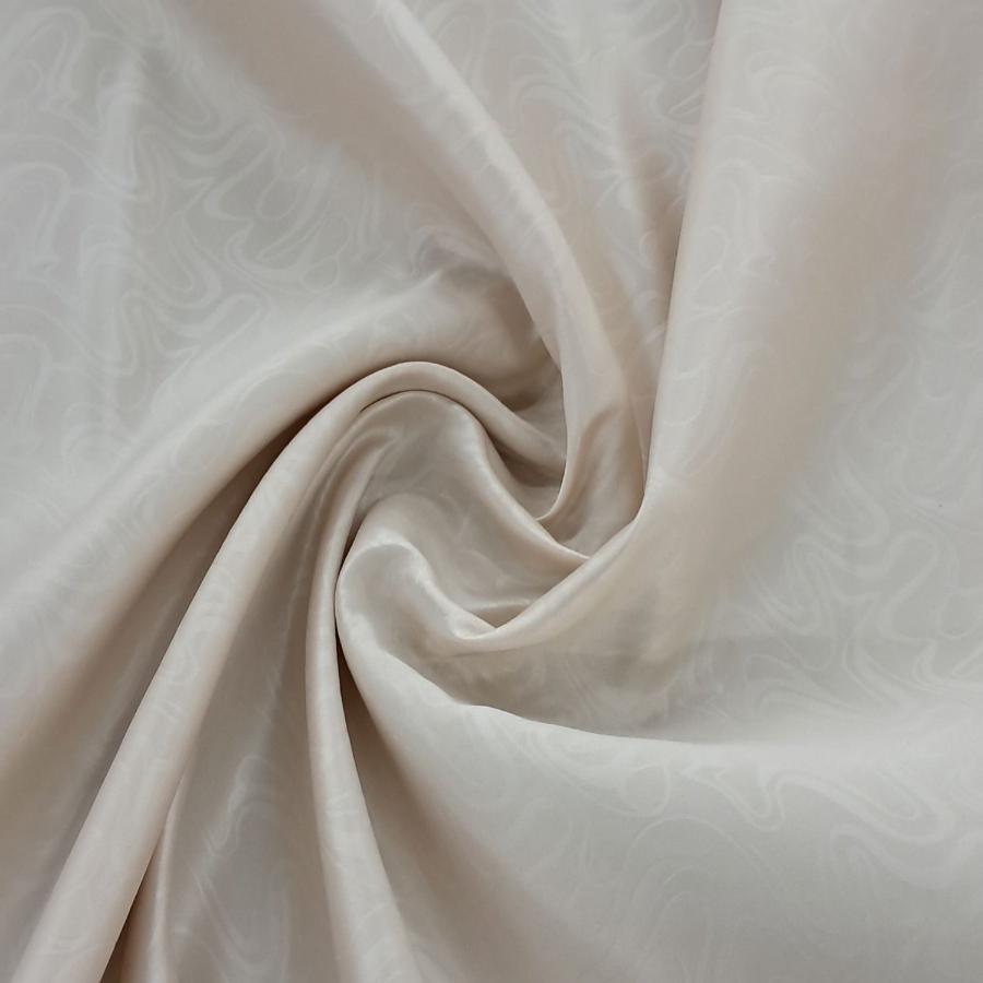 SATIN Dress Fabrics Beige Embossed Duchess Satin Fabric 150 cm (7764509098073)