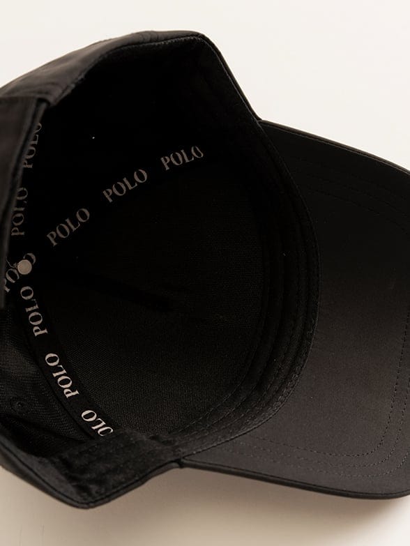 Polo Caps Polo Men's 6 Panel Pyramid Polo Peak Black (7813331845209)