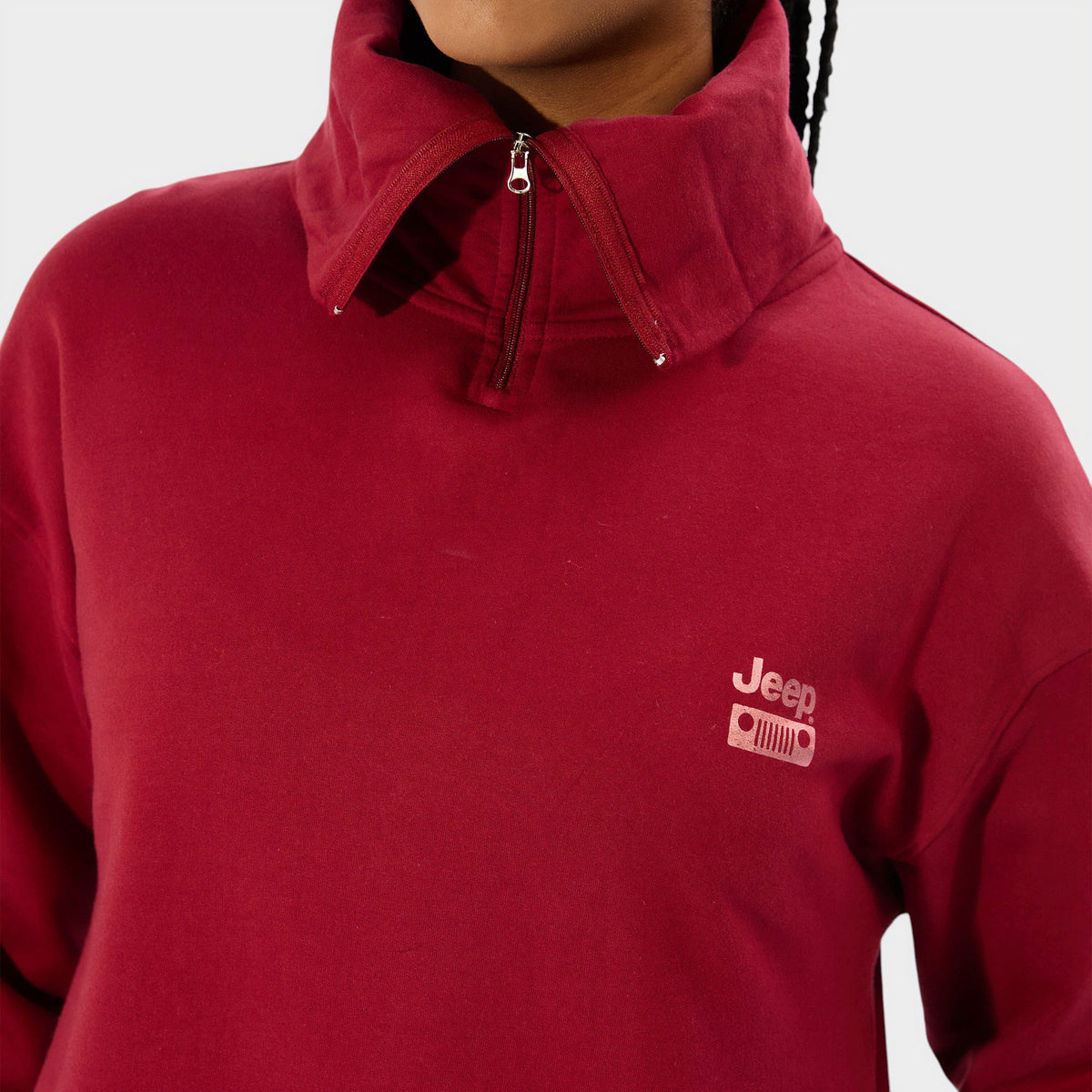 Jeep Dress Jeep Women Zip Through Cowl Neck Dress Maroon