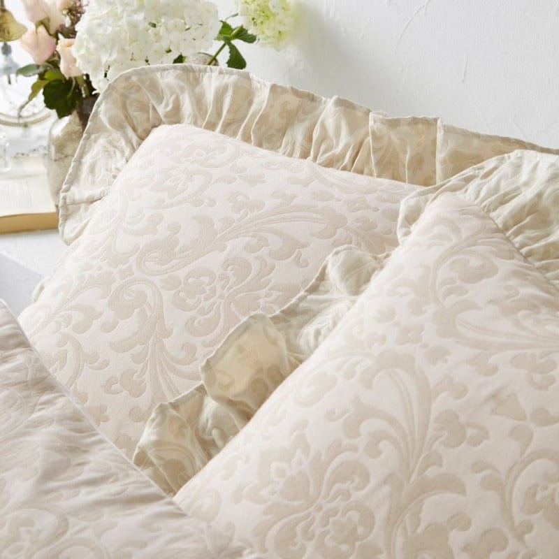 Linen House Duvet Cover Linen House Taupe Damson Duvet Cover Set (4672684785753)