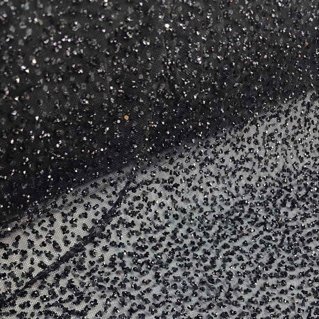 BEADED LACE Dress Fabrics Kendall Lace Fabric Black 140cm (7397285068889)