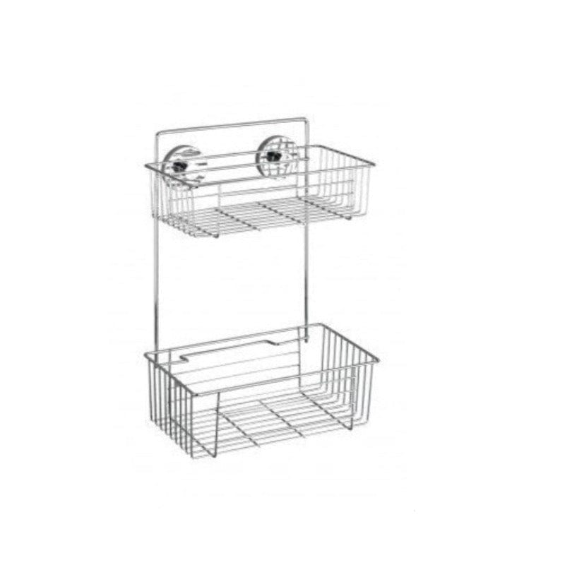 Wenko Bathroom WENKO - Vacuum-Loc 2-Tier Wall Rack - No Drilling Required. (4723119259737)