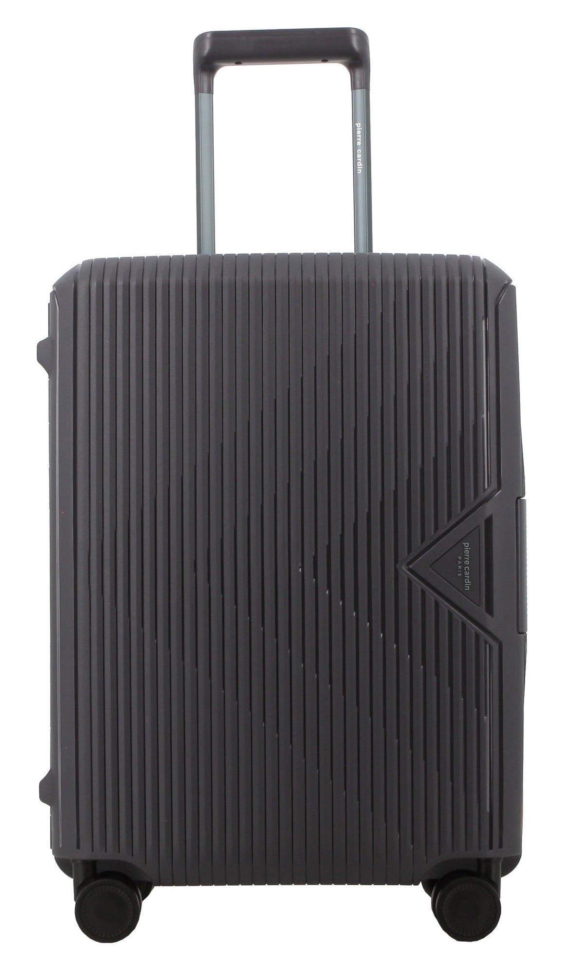 Pierre Cardin Suit Case Pierre Cardin Cannes Case 24 Inch Medium Luggage Charcoal/Orange