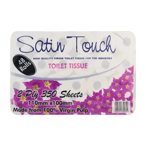 Baby Soft Satin Touch Premium Virgin 2 Ply Toilet Paper 350 Sheets Pack of 48 (7134113792089)