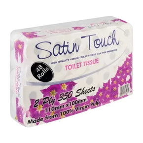 Baby Soft Satin Touch Premium Virgin 2 Ply Toilet Paper 350 Sheets Pack of 48 (7134113792089)