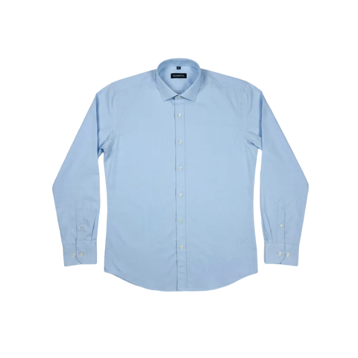 Carducci Monatic Leeds Mens Formal Shirt-Sky M044-55-S25