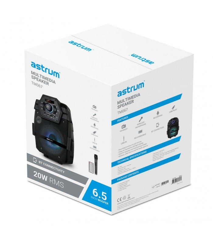 Astrum Speaker Astrum TM067 – 20W RMS Wireless Multimedia Speaker + Tweeters/ AUX/ USB/ FM Radio (6547984220249)