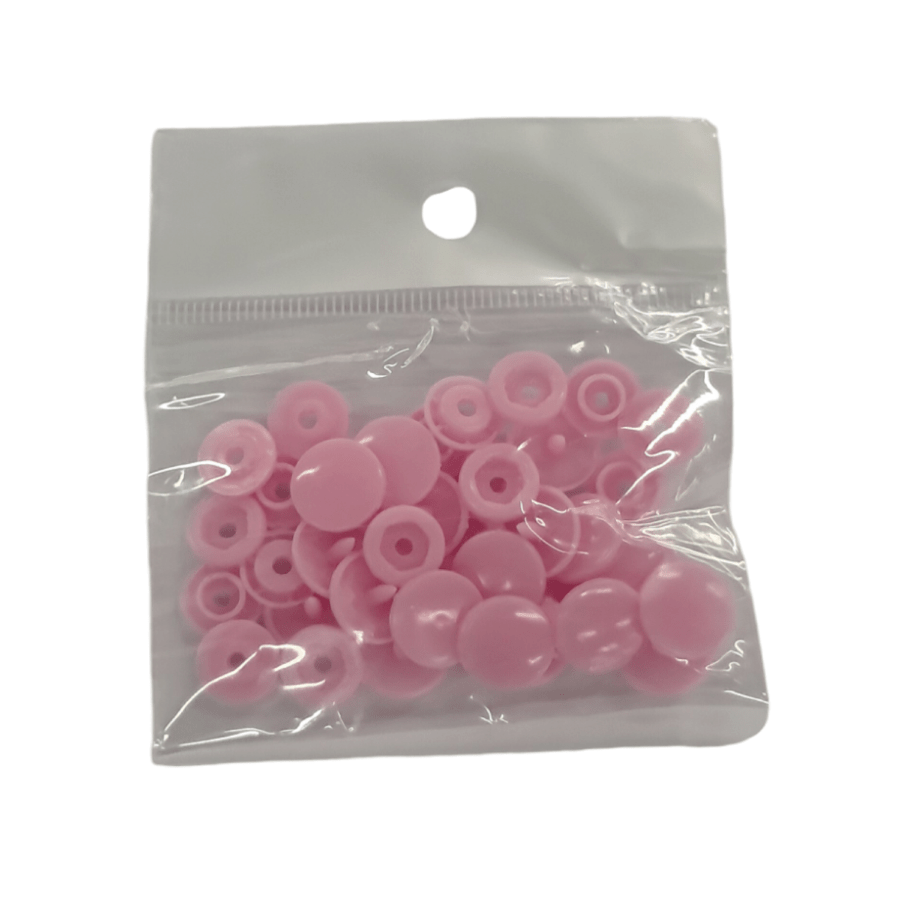 Press Stud Habby Baby Pink Plastic Press Studs (7817210986585)