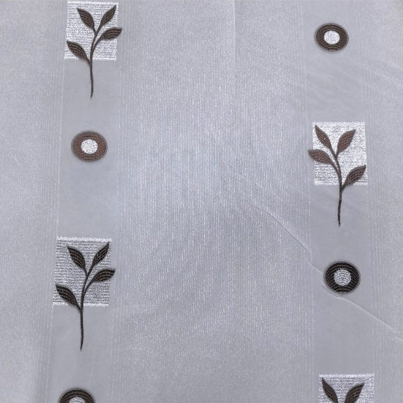 BAH Lace & Voile Fabrics Simleaf Cotton Voile Dark Brown 280 cm