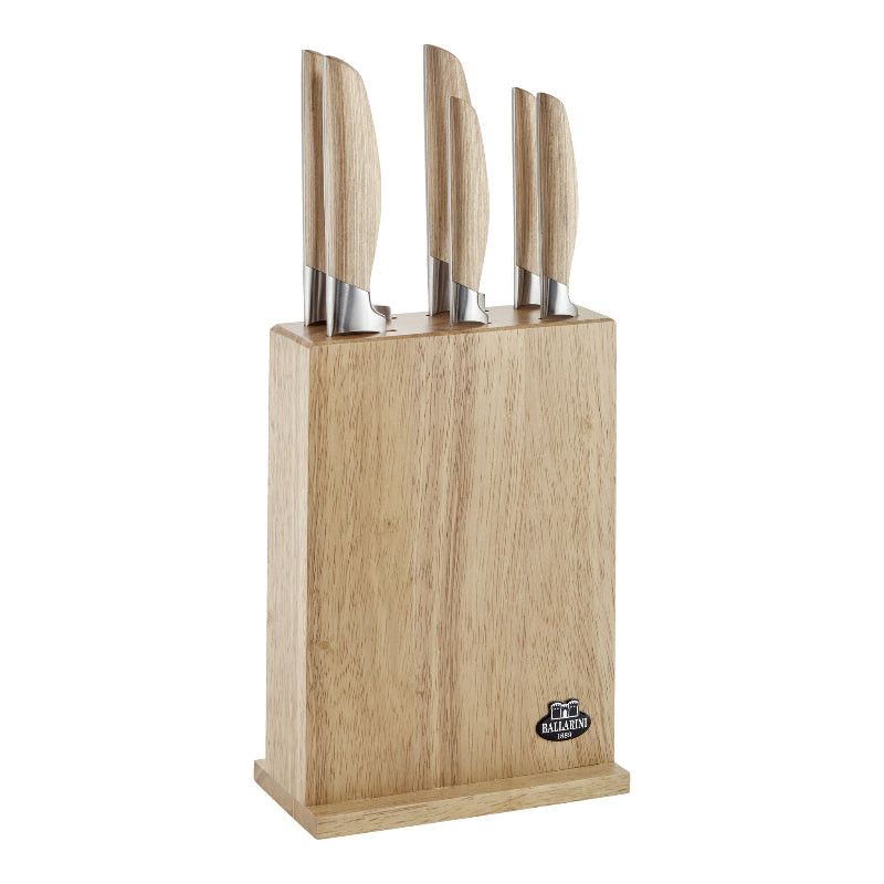 Ballarini CUTLERY Ballarini Tevere 7 Piece Knife Block Set Nature BAL18590-007-0