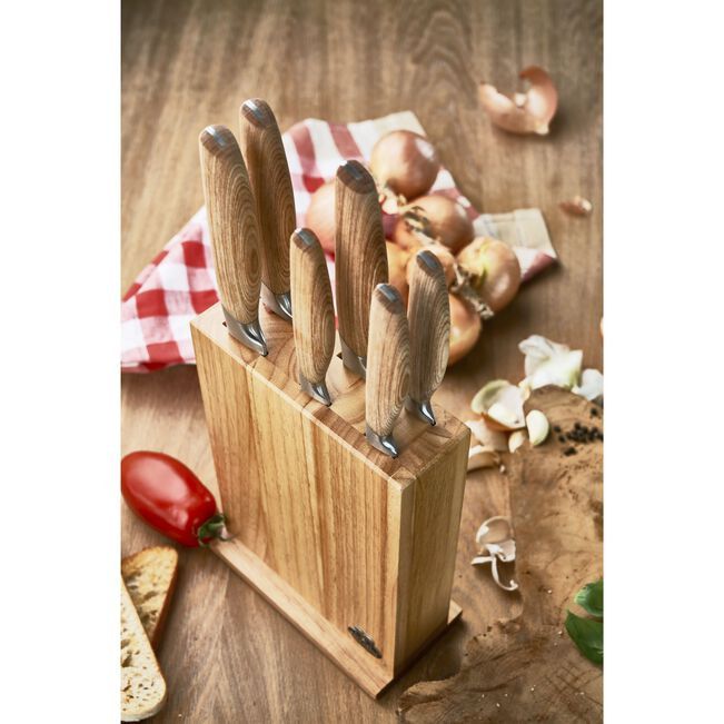 Ballarini CUTLERY Ballarini Tevere 7 Piece Knife Block Set Nature BAL18590-007-0
