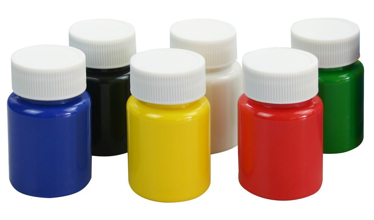 Bantex Pencil Box Bantex Poster Paints 60ml set of 6 (Red/Green/Blue/Yellow/White/Black)