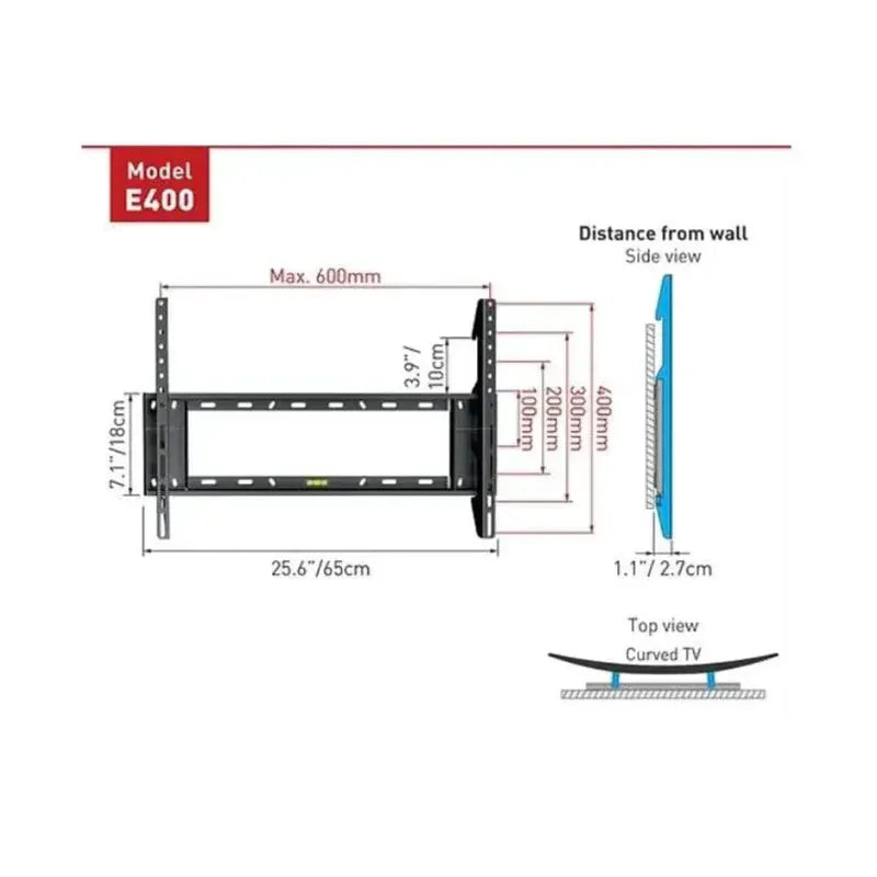 Barkan TV Bracket Barkan 13" - 90" Lockable TV Wall Bracket